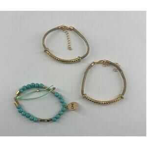 Bracelets Stretchy God Teal Blue Adjustable Jewelry New